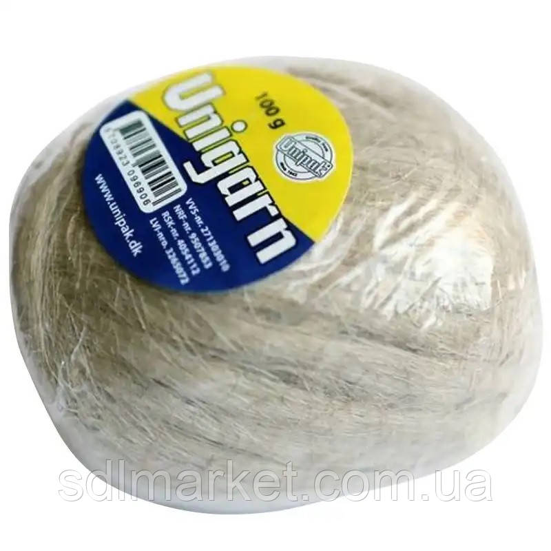 Пакля льон сантехнічний Unigarn 100 г UNIPAK (моток)