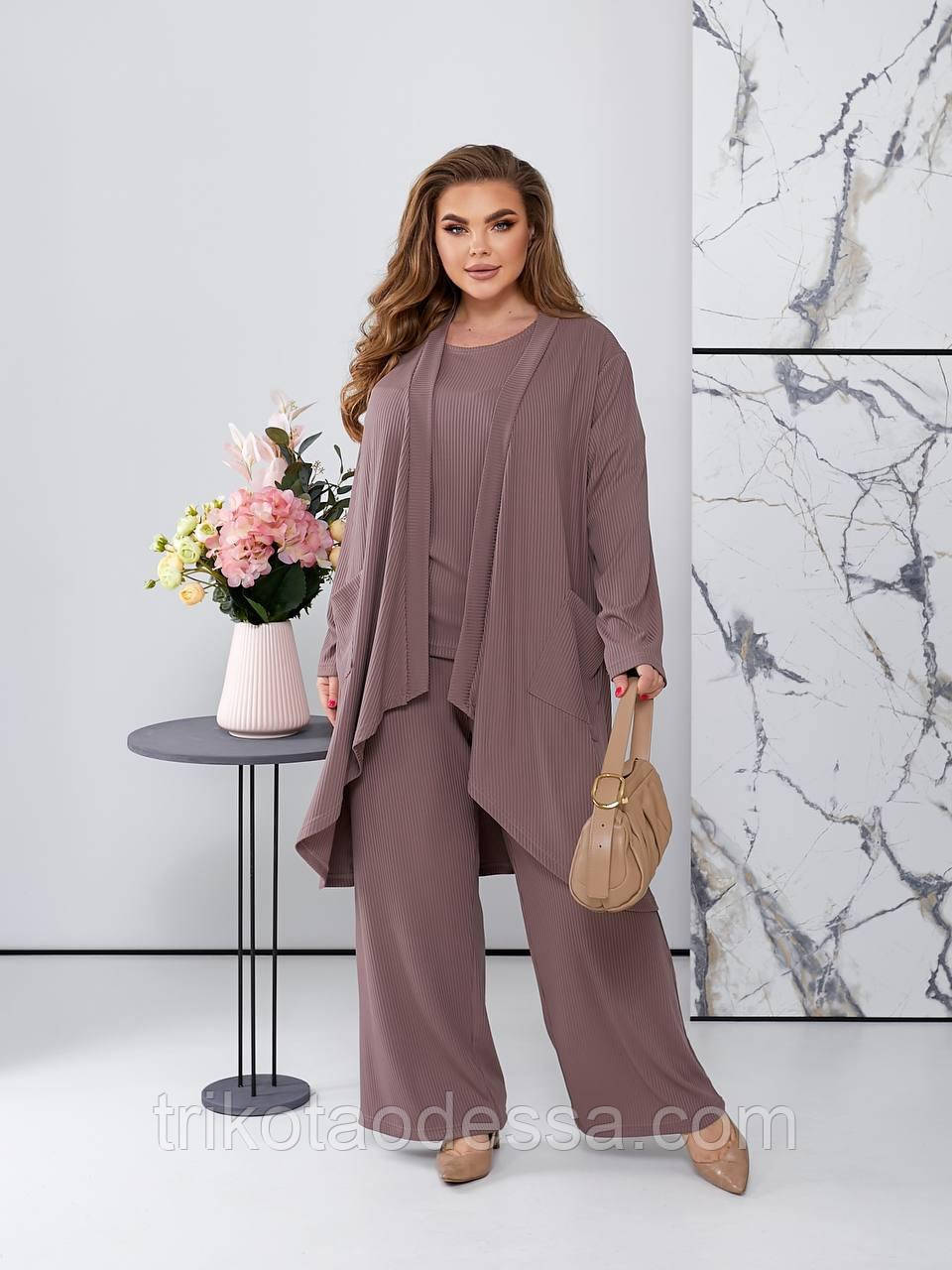 Костюм жіночий 3-ка 487вч батал р.48-58, фото 1