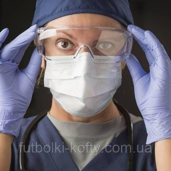 Футболка для лікарів, медсестер, лаборантів. Розміри S-5XL, 100% бавовна. Корпоративний медичний одяг, фото 1