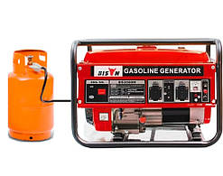 Генератор Bison 2,5 кВт однофазний Газ/Бензиновий Оригінал мідна обмотка 46 кг