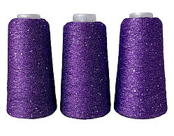 LUREX MICROPAETTE (Люрекс мікропаєтка) № 47 фіолетовий + паєтка в тон (Пряжа нитки для в'язання)