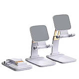 Підставка настільна під телефон JK009, складна, біла, фото 2