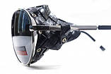 Окуляри захисні Global Vision Aviator-5 (silver mirror) дзеркальні чорні, зі з'ємним ущільнювачем із синтетичної "шкіри", фото 4