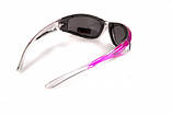 Окуляри захисні з ущільнювачем Global Vision FlashPoint Pink (silver mirror) дзеркальні чорні, фото 5
