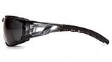 Окуляри захисні з ущільнювачем Pyramex Fyxate (gray) Super Anti-Fog H2MAX, сірі, фото 7