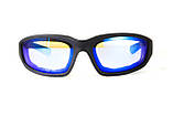Окуляри фотохромні (захисні) Global Vision KickBack Photochromic (G-Tech™ blue) Anti Fog, фотохромні дзеркальні сині, фото 6