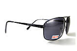 Окуляри поляризаційні BluWater Navigator-2 Polarized (gray), чорні в металевій оправі, фото 2
