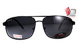 Окуляри поляризаційні BluWater Navigator-2 Polarized (gray), чорні в металевій оправі, фото 3