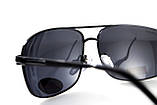 Окуляри поляризаційні BluWater Navigator-2 Polarized (gray), чорні в металевій оправі, фото 5