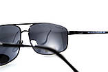 Окуляри поляризаційні BluWater Navigator-2 Polarized (gray), чорні в металевій оправі, фото 6