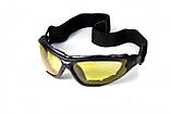 Окуляри фотохромні (захисні) Global Vision Shorty Photochromic (yellow) Anti-Fog, фотохромні жовті, фото 4