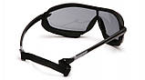 Окуляри захисні з ущільнювачем Pyramex XS3 Plus (gray) Anti-Fog, чорні, фото 5