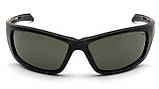 Захисні окуляри Venture Gear Tactical Howitzer Black (forest gray) Anti-Fog, чорно-зелені в чорній оправі, фото 4