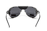 Окуляри захисні Global Vision Aviator-3 (gray), сірі зі з'ємним ущільнювачем із синтетичної "шкіри", фото 4