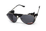Окуляри захисні Global Vision Aviator-3 (gray), сірі зі з'ємним ущільнювачем із синтетичної "шкіри", фото 5