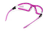 Окуляри захисні з ущільнювачем Global Vision Ruthless Purple (clear) Anti-Fog, прозорі в фіолетовій оправі, фото 5