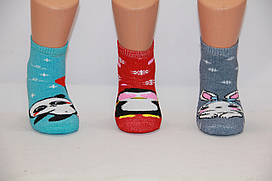 Дитячі шкарпетки махрові для малюків п/е НЛ 14-16 к-7 панда, зайчик,пінгвін