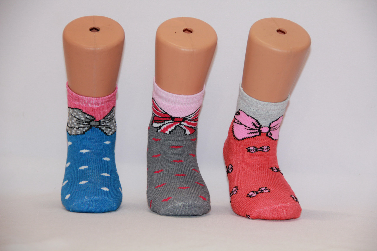 Дитячі шкарпетки махрові для малюків п/е НЛ 16-18 к-5 бантик