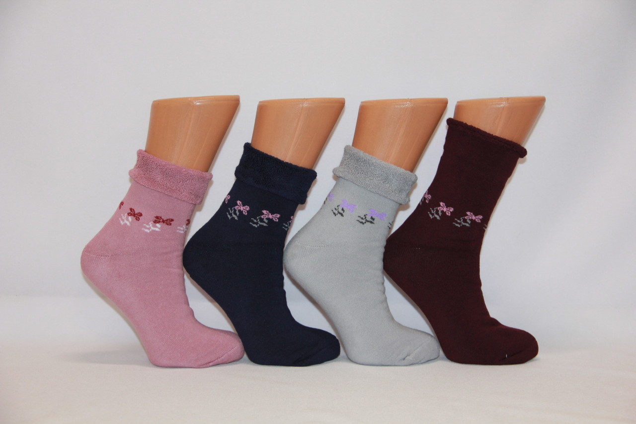 Жіночі шкарпетки махрові з закотом із бавовни ОР КЛ op 01