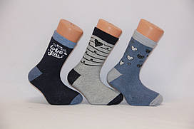 Дитячі шкарпетки махрові для підлітків Стиль люкс 22-24 032 серця меланж