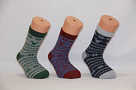 Дитячі шкарпетки махрові для підлітків Стиль люкс 20-22 036 орнамент олень