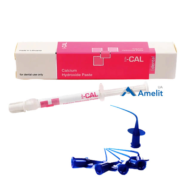 Кальцій I-CAL паста на основі гідроксиду кальцію (i-dental), шприц 2 г + насадки