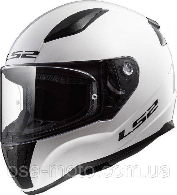 Мотошолом LS2 FF353 Rapid II Solid Gloss White ECE2206