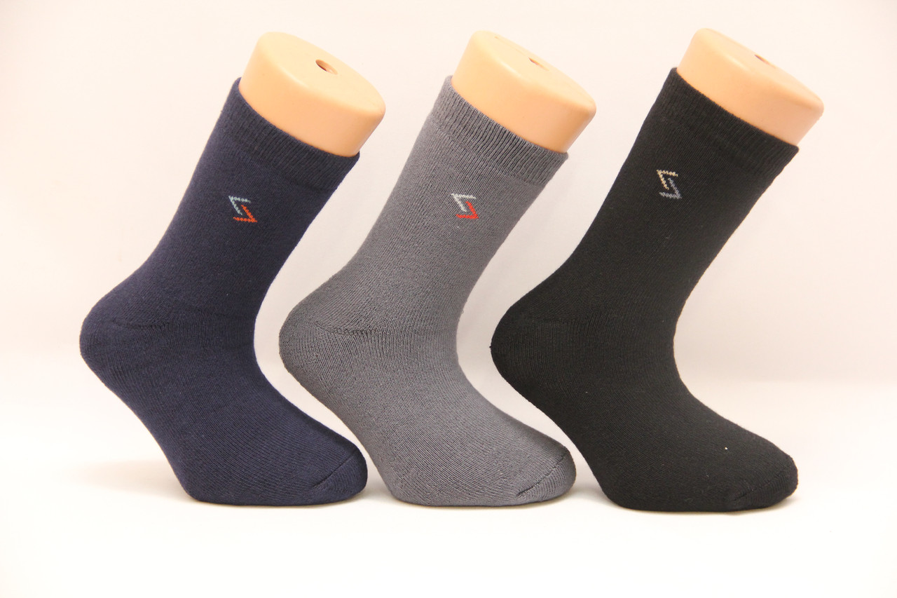 Дитячі шкарпетки махрові для підлітків Стиль люкс 22-24 1860 значки