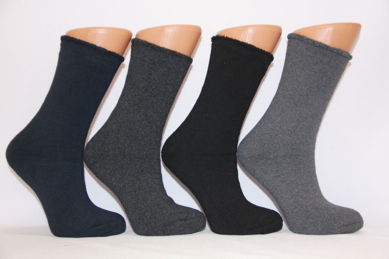 Жіночі шкарпетки махрові діабетичні КАРДЕШЛЕР 36-40 темні асорті