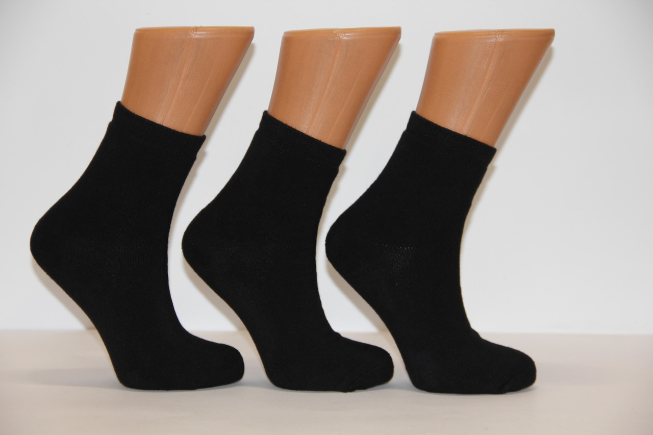 Жіночі шкарпетки махрові середні з бавовни НЛ 36-40 чорний