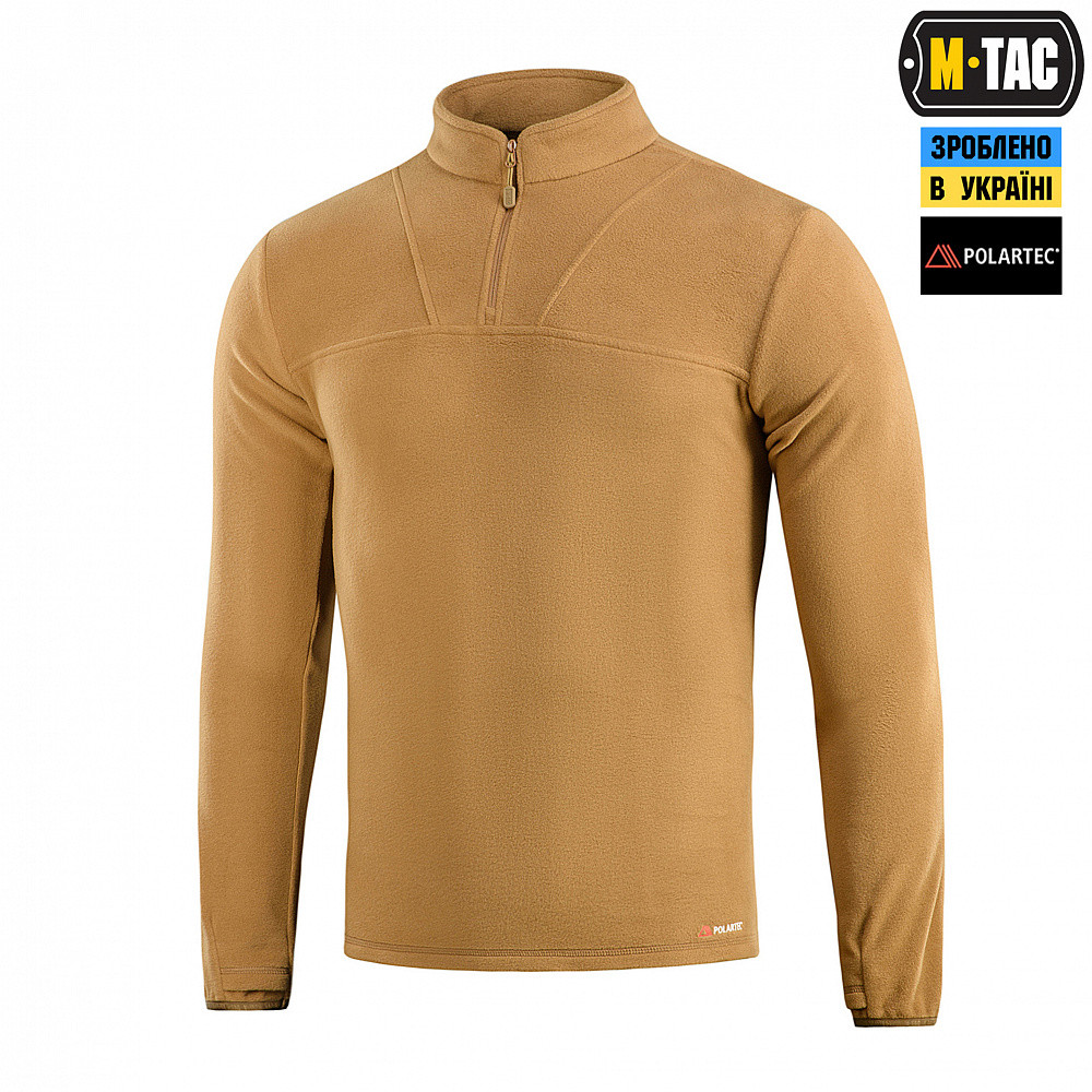 Тактична флісова кофта M-Tac койот Delta Polartec Військова чоловіча тепла фліска Coyote - фото 1 - id-p2299584041