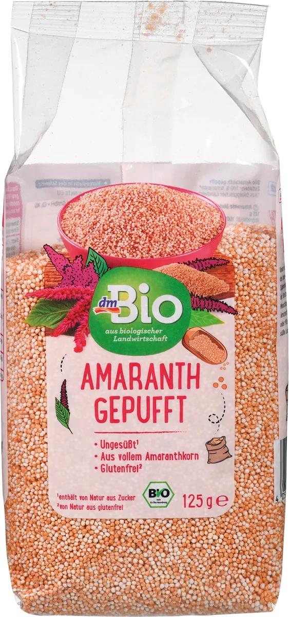 Органічний повітряний амарант dm Bio Amaranth Gepufft, 125 г