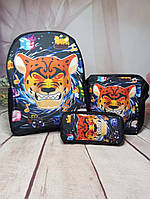 Комплект рюкзак + сумка + пенал блокс фрутс   Blox Fruits блок фрукт стиль #1
