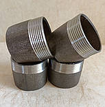 Різьба сталева коротка Ду50 (2") без покриття для з’єднання металевих труб в системах водопроводу, газопроводу, опалення, фото 5