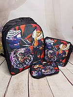 Комплект рюкзак + сумка + пенал блокс фрутс   Blox Fruits блок фрукт стиль #2