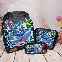 Комплект рюкзак + сумка + пенал блокс фрутс   Blox Fruits блок фрукт стиль #5