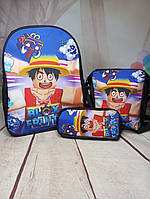 Комплект рюкзак + сумка + пенал блокс фрутс   Blox Fruits блок фрукт стиль #6