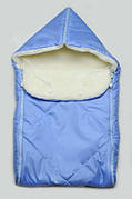 Конверт зимовий для новонародженого на хутрі "Крихітка" блакитний