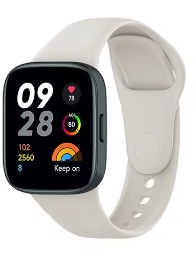 Силіконовий ремінець для Xiaomi Redmi Watch 3 (Ivory), фото 1