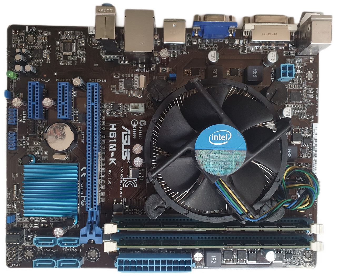 Комплект Intel Core i5-3470 3,60 GHz 4 ядра / 16 Gb DDR3 / ASUS H61M-K (DVI/VGA) Гарантія 12 міс.