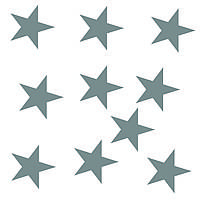 Зірка срібна з оракалу 5х5см 10шт