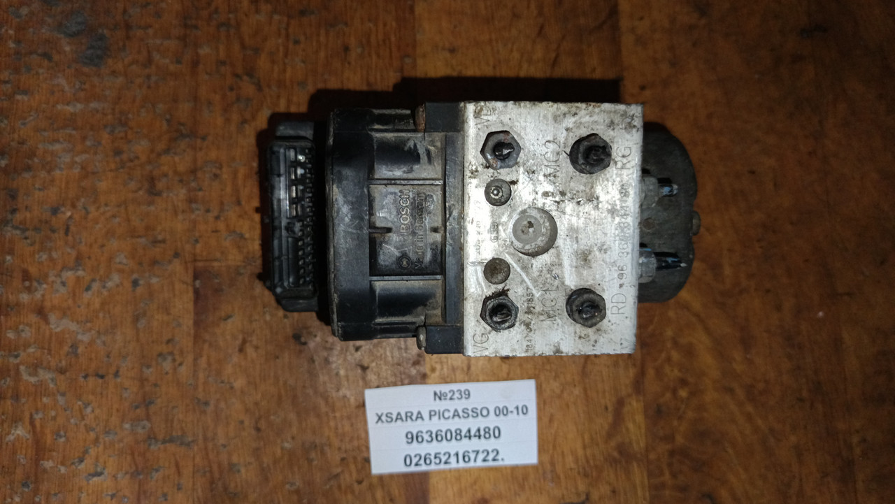 №239 Блок ABS 9636084480 0265216722. для Citroen Xsara Picasso 00-10, фото 1