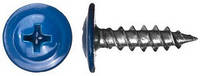 Саморіз для металу з прес-шайбою гострий 4,2х16 фарбований RAL5005 (паковання 1000 шт.)