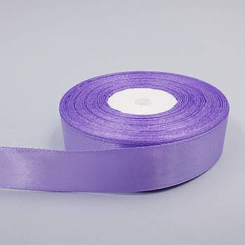 Атласна стрічка Бузкова 2.5 см — рулон 33 м