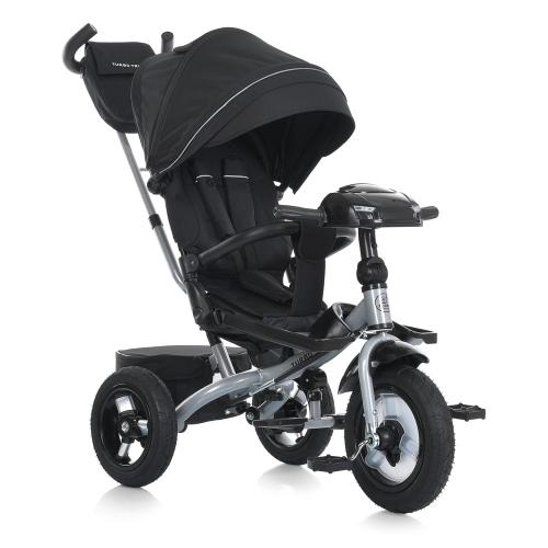 Велосипед дитячий з батьківською ручкою Чорний TURBOTRIKE MT 1007-1