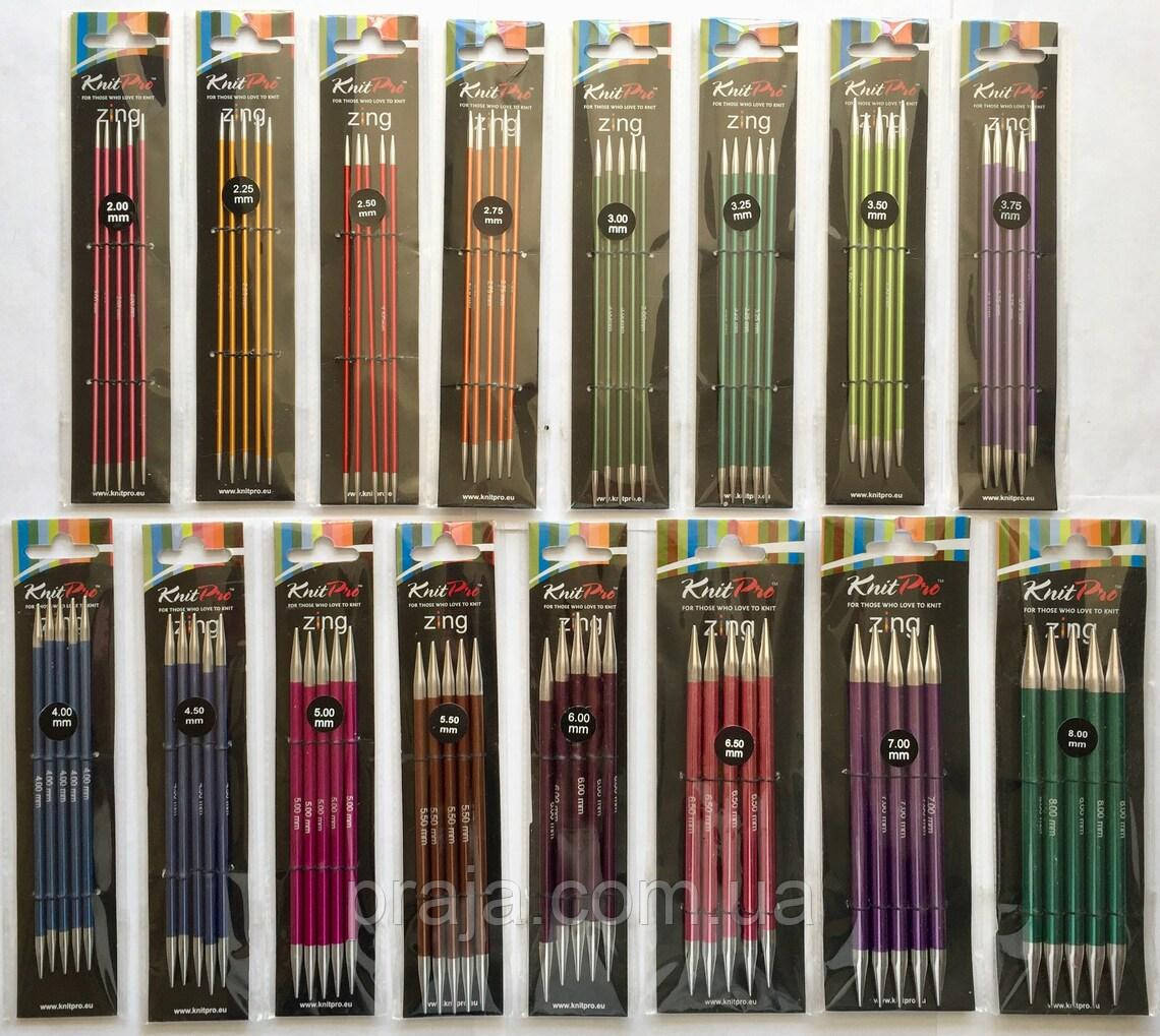 Спиці шкарпеткові  15 см Zing KnitPro  5мм, фото 1