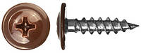 Саморіз для металу з прес-шайбою гострий 4,2х16 фарбований RAL8017 (паковання 1000 шт.)