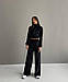 Жіночий стильний базовий спортивний велюровий костюм прогулянковий костюм двойка кофта на блискавці прямі штани OS, фото 7