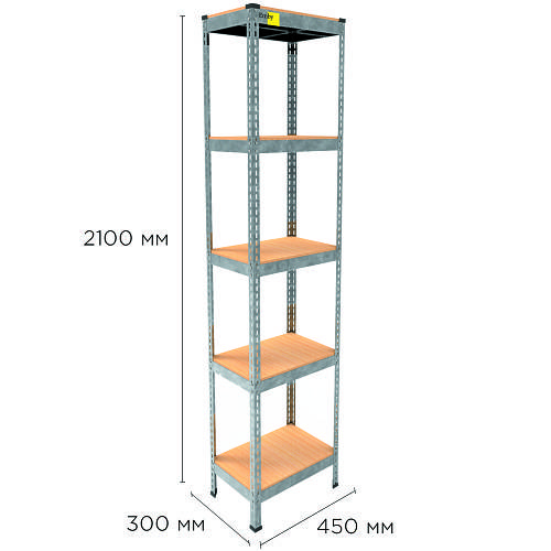 Стеллажи металлические разборные MRL-2100 (450x300) с оцинкованным ...