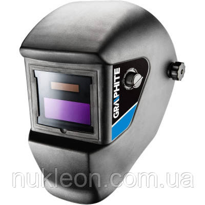 Популярний! Маска зварювальника Graphite автозатемніння, 1/15000 сек, два датчики дуги, регулювання с (56H822) - Краща якість